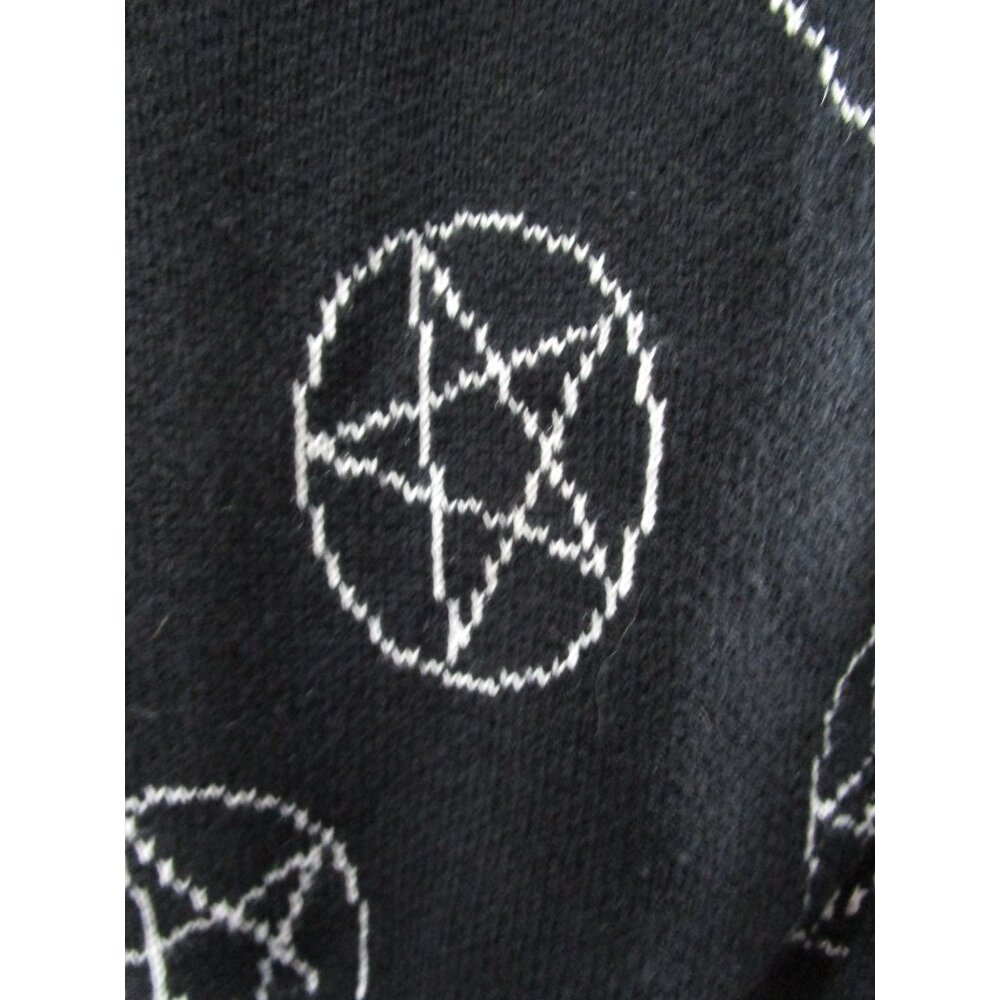 Romwe Womens 3XL Black Cardigan Gothic Emo Pentagram Halloween GUC - Picture 11 of 12